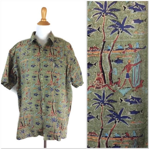 Kahala Other - Kahala Hawaiian Shirt Surfer Print Avi Collection